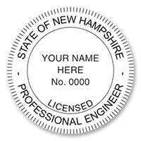 This professional stamp stamp for the state of New Hampshire adheres to state regulations and provides top quality impressions. Orders over $45 ship free!