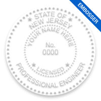 This professional engineer embosser for the state of New Jersey adheres to state regulations and provides top quality impressions. Orders over $75 ship free!