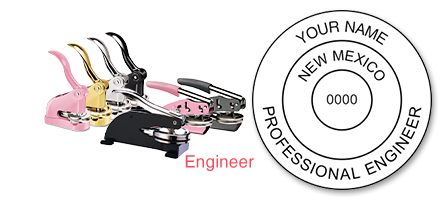 This professional engineer embosser for the state of New Mexico adheres to state regulations and provides top quality impressions. Orders over $45 ship free!