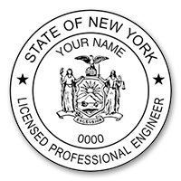 This professional engineer stamp for the state of New York adheres to state regulations and provides top quality impressions. Orders over $60 ship free!