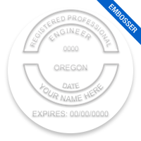 This professional engineer embosser for the state of Oregon adheres to state regulations and provides top quality impressions. Orders over $75 ship free!