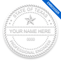 This professional engineer embosser for the state of Texas adheres to state regulations and provides top quality impressions. Orders over $75 ship free!