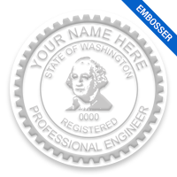 This professional engineer embosser for the state of Washington adheres to state regulations and provides top quality impressions. Orders over $100 ship free!