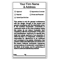 This Shop Drawing and Review stamp is ideal for engineers/architects for use on plans & documents. Choose from 3 stamp choices and get free shipping over $100!