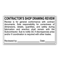 Our stock Contractor's Shop Drawing Review stamp is available on 3 mount choices. Great for contractor use on plans and documents. Orders over $75 ship free!