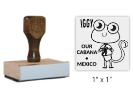The 1" x 1" Our Cabaña's Mascot stamp is approved by the WAGGGS marketing depart. & World Centre Managers. Stamp pad sold separately. Free shipping over $60!