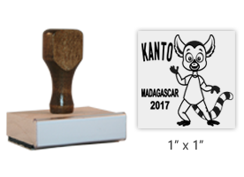 The 1" x 1" Kusafiri Madagascar 2017 Mascot Kanto stamp is approved by the WAGGGS Marketing Department & World Centre Managers. Requires a separate ink pad.