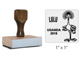 The 1" x 1" Kusafiri Uganda Mascot Lulu stamp is approved by the WAGGGS Marketing Dept. & World Centre Managers. Ink pad sold separately. Ships free over $75!