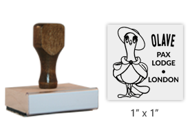 The 1" x 1" Pax Lodge Mascot Olave stamp is approved by the WAGGGS Marketing Department & World Centre Managers. Ink pad sold separately! Ships free over $45!