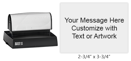 At 2-3/4" x 3-3/4", this stamp has 16 lines of customizable text in your choice of 11 ink colors! Long-lasting impressions and use. Orders over $45 ship free!
