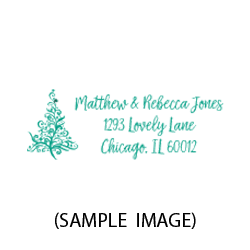 Decorate your holiday cards with this custom Scrolly Tree holiday address stamp on 6 mount options. Fast & free shipping on orders $100 and over!