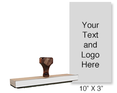 Customize this hand stamp with up to 25 lines of text or upload your artwork! Used for large logos. Separate ink pad required. Ships in 1-2 business days!