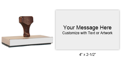 Customize up to 24 lines of text or add artwork free! Perfect for large logos or messages. Separate ink pad required. Free shipping on orders over $100!