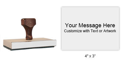 Customize this stamp w/ up to 24 lines of text or artwork! Great for invitation or event stamps. Separate ink pad required. Free shipping on orders over $100!