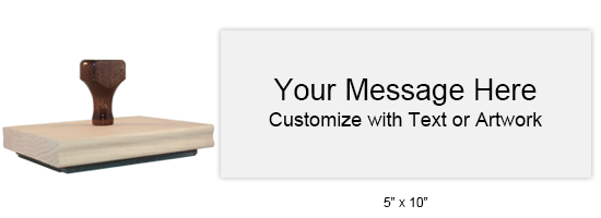 6 Line Box Form Custom Rubber Stamp