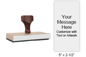 Customize this stamp w/ up to 25 lines of text or artwork! Works great for logos or invitation stamps! Separate ink pad required. Orders over $100 ship free!