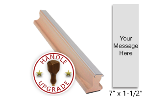 Personalize this 7" x 1-1/2" wood stamp with 25 lines of text or artwork! Great for product labels! Separate ink pad required. Ships in 1-2 business days.