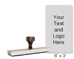 Customize this hand stamp with up to 25 lines of text or upload your artwork! Used for large logos. Separate ink pad required. Ships in 1-2 business days!
