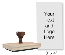 Personalize this wood stamp with 25 lines of text or your artwork! Great for long logos or messages. Separate ink pad required. Ships in 1-2 business days!
