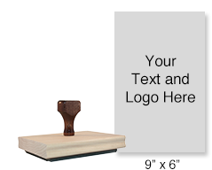 Customize this square hand stamp with 25 lines of text or your artwork! Our largest square stamp. Requires a separate ink pad. Orders over $75 ship free!