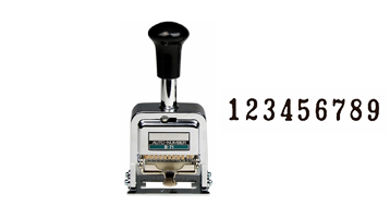 This 9-wheel LION automatic number has Roman style, 11/64" (12 pt.) font & 7 movement settings. Includes dry pad, ink & stylus. Fast & free shipping over $45.