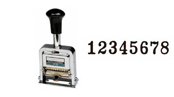 This 8-wheel LION automatic number has Roman style, 3/16" (14 pt.) font & 7 movement settings. Includes dry pad, ink & stylus. Fast & free shipping over $75!