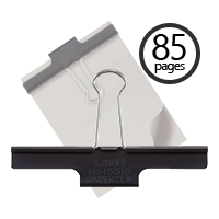 This 100mm (3.94") Extra Large Binder Clip holds 85 pages & makes for a great organizational tool for your home/office workspace. Orders over $75 ship free!
