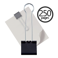 This 60mm (2.4") Extra Large Binder Clip holds 250 pages & makes for a great organizational tool for your home or office workspace. Orders over $75 ship free!