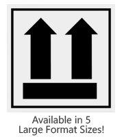 This large This Way Up Double Arrows stock message stamp comes on a wood stamp & in a choice of 5 sizes. Separate ink pad required. Orders over $100 ship free!