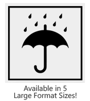 This Keep Dry large stock message stamp comes on a wood stamp & is available in your choice of 5 sizes. Separate ink pad required. Orders over $100 ship free!