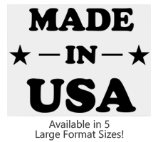 This Made In USA with Stars and Lines large stock stamp comes on a wood stamp and in one of 5 sizes. Separate ink pad required. Orders over $75 ship free!