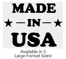 This Made In USA with Stars and Lines large stock stamp comes on a wood stamp and in one of 5 sizes. Separate ink pad required. Orders over $100 ship free!