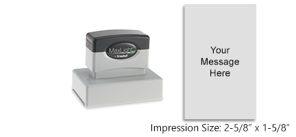 Customize this pre-inked stamp with 18 lines of text or custom artwork. The impression is crisp every time making this an essential home or office tool!