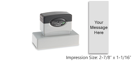 Make this stamp unique to you! Customize up to 18 lines of text or custom artwork. Available in 5 striking ink colors. Orders over $100 ship free!