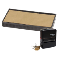This replacement pad comes in your choice of 11 ink colors! Fits the MaxStamp model M40 self-inking locking stamp. Orders over $60 ship free!