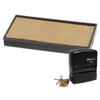 This replacement pad comes in your choice of 11 ink colors! Fits the MaxStamp model M40 self-inking locking stamp. Orders over $75 ship free!