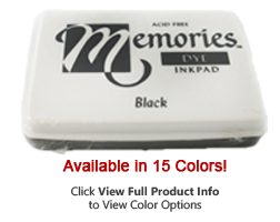 Memories India Ink Black Dye Ink Pad