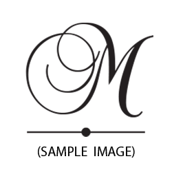 Top this decorative line with a single script initial on this monogram stamp in your choice of 5 mount options! Shop now and get free shipping over $100!