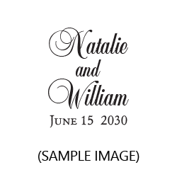 With a choice of 11 vibrant ink colors and an elegant script font, add your wedding names & date for a lovely stamp! Shop now and get free shipping over $45.
