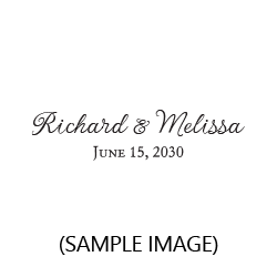 Personalize this wedding stamp w/ your script font names & date on 4 mount options. Hand stamp requires ink pad, not included. Free shipping over $100!