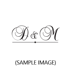 Underline your script font wedding initials with a decorative line on 4 mount options. Hand stamp requires ink pad, not included. Free shipping over $75!