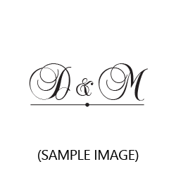 Underline your script font wedding initials with a decorative line on 4 mount options. Hand stamp requires ink pad, not included. Free shipping over $100!