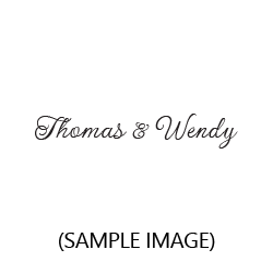 Elegantly stamp your wedding names in a thin script font and on 4 mount options. Hand stamp requires ink pad, not included. Free shipping over $100!