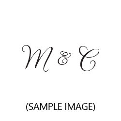 Stamp your wedding initials in a lovely thin script style w/ this stamp on 4 mount options. Hand stamp requires ink pad, not included. Free shipping over $100!
