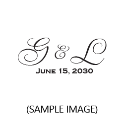 Enter your wedding initials and date to personalize this stamp on 4 mount options. Hand stamp requires ink pad, not included. Free shipping over $100!