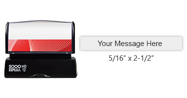 Customize your 5/16" x 2-1/2" quick drying stamp with 1 line of text/artwork in a choice of 3 ink colors! Long-lasting impressions. Orders over $45 ship free!