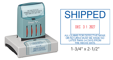 Customize this Xstamper® dater w/ up to 9 lines of text or logo w/ the option to have a one or two color dater. Includes 8 year bands. Free shipping over $60!