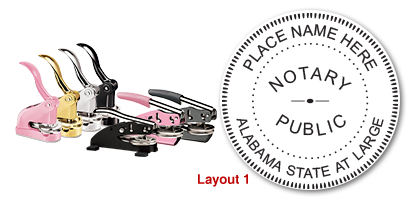 This notary public embosser for the state of Alabama adheres to state regulations and provides top quality embossed impressions. Orders over $60 ship free!