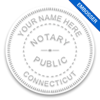 This notary public embosser for the state of Connecticut adheres to state regulations & provides top quality embossed impressions. Orders over $75 ship free!