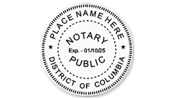 This notary public stamp for the state of District of Columbia adheres to state regulations and provides top quality impressions. Orders over $45 ship free!